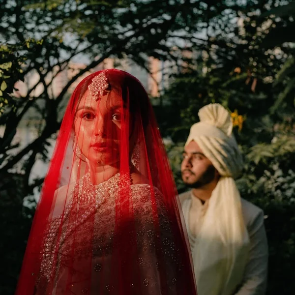 A bride and groom